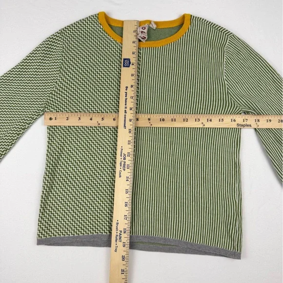 Anthropologie x Dolan Left Coast Sierra Green Lounge Set Top Striped Knit XS EUC - Picture 6 of 13